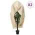 Huse pentru plante fleece cu fermoar 4 buc. 70 g/m² 1,2x1,8 m GartenMobel Dekor