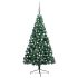 Brad Crăciun artificial pre-iluminat set globuri verde 120 cm GartenMobel Dekor