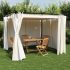 Pavilion cu draperii, antracit, 6x3 m, oțel GartenMobel Dekor