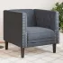 Canapea Chesterfield Gri închis 194 x 74.5 x 70.5 cm Catifea GartenMobel Dekor