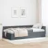 Cadru de pat colțar Altele cu headboard Gri închis 90 x 190 cm GartenMobel Dekor
