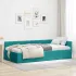 Cadru de pat colțar Altele cu headboard Gri închis 90 x 190 cm GartenMobel Dekor