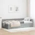 Cadru de pat colțar cu headboard Gri închis 90 x 200 cm GartenMobel Dekor