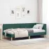 Cadru de pat colțar Altele cu headboard Gri închis 90 x 190 cm GartenMobel Dekor