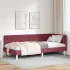 Cadru de pat colțar Altele cu headboard Gri închis 90 x 190 cm GartenMobel Dekor