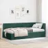 Cadru de pat colțar cu headboard Turcoaz 90 x 190 cm Catifea GartenMobel Dekor