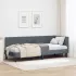 Cadru de pat colțar cu headboard Crem 80 x 200 cm Catifea GartenMobel Dekor