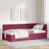 Cadru de pat colțar cu headboard albastru 90 x 200 cm Catifea GartenMobel Dekor