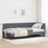 Cadru de pat colțar cu headboard Roz 100 x 200 cm Catifea GartenMobel Dekor