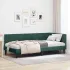 Cadru de pat colțar cu headboard Gri închis 90 x 190 cm Catifea GartenMobel Dekor
