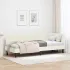 Cadru de pat colțar cu headboard Crem 80 x 200 cm Catifea GartenMobel Dekor
