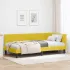 Cadru de pat colțar cu headboard Crem 90 x 190 cm Catifea GartenMobel Dekor
