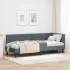 Cadru de pat colțar cu headboard Crem 80 x 200 cm Catifea GartenMobel Dekor