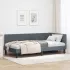 Cadru de pat colțar cu headboard albastru 90 x 200 cm Catifea GartenMobel Dekor