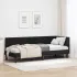 Cadru de pat colțar cu headboard Crem 80 x 200 cm Catifea GartenMobel Dekor