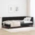 Cadru de pat colțar cu headboard Crem 90 x 190 cm Catifea GartenMobel Dekor