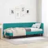 Cadru de pat colțar cu headboard Crem 80 x 200 cm Catifea GartenMobel Dekor