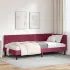 Cadru de pat colțar cu headboard albastru 90 x 200 cm Catifea GartenMobel Dekor