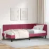 Cadru de pat colțar cu headboard albastru 90 x 200 cm Catifea GartenMobel Dekor