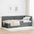 Cadru de pat colțar cu headboard albastru 80 x 200 cm țesătură GartenMobel Dekor