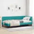 Cadru de pat colțar cu headboard albastru 90 x 200 cm Catifea GartenMobel Dekor