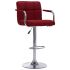Scaune de bar, 2 buc., negru, material textil GartenMobel Dekor