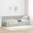 Cadru de pat colțar cu headboard Roz 80 x 200 cm Catifea GartenMobel Dekor