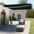 Copertină retractabilă manual, portocaliu și maro, 450x350 cm GartenMobel Dekor