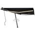 Copertină retractabilă manual cu LED, albastru&alb, 450x350 cm GartenMobel Dekor