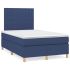 Pat box spring cu saltea, negru, 120x190 cm, catifea GartenMobel Dekor