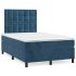 Pat box spring cu saltea, gri deschis, 120x190 cm, catifea GartenMobel Dekor