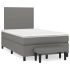 Pat box spring cu saltea, gri închis, 120x190 cm, textil GartenMobel Dekor