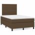 Pat continental cu saltea, crem, 120x190 cm, textil GartenMobel Dekor