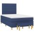 Pat box spring cu saltea, albastru, 120x200 cm, textil GartenMobel Dekor