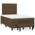 Pat box spring cu saltea, maro închis, 80x200 cm, textil GartenMobel Dekor