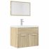 Set mobilier de baie, 2 piese, negru, PAL GartenMobel Dekor