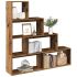 Bibliotecă/separator 3 niveluri stejar maro 123x29x123 cm lemn GartenMobel Dekor