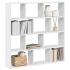 Raft cubic perete cu 12 compartimente gri beton lemn prelucrat GartenMobel Dekor
