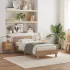 Cadru de pat cu headboard Lemn vechi 100 x 200 cm Lemn compozit GartenMobel Dekor