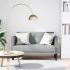 Canapea loveseat, gri închis, 111 cm, textil GartenMobel Dekor