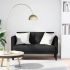 Canapea loveseat, gri închis, 111 cm, textil GartenMobel Dekor