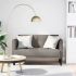 Canapea loveseat, gri închis, 111 cm, textil GartenMobel Dekor