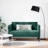 Canapea loveseat, gri deschis, 111 cm, catifea GartenMobel Dekor