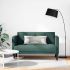 Canapea loveseat, gri închis, 111 cm, textil GartenMobel Dekor