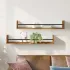 Raft de perete 2 pcs Lemn vechi 80 x 16 x 14 cm Lemn compozit GartenMobel Dekor