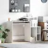 Birou cu depozitare Alb 120.5 x 44 x 88.5 cm Lemn compozit GartenMobel Dekor