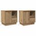 Dulap de noapte cu sertar 2 pcs Stejar afumat 50 x 34.5 x 50 cm GartenMobel Dekor