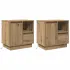 Dulap de noapte cu sertar 2 pcs Stejar afumat 50 x 34.5 x 50 cm GartenMobel Dekor