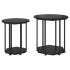 Set măsuțe laterale 2 pcs Gri sonoma și Negru 50 x 50 x 50.5 cm GartenMobel Dekor