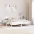 Cadru de pat cu headboard Maro 200 x 200 cm Lemn masiv de pin GartenMobel Dekor